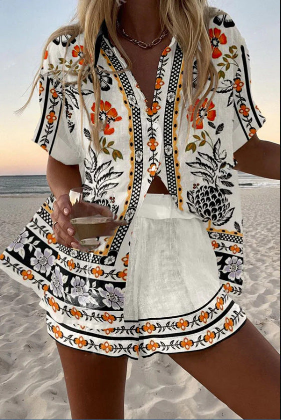 Irella™ | Linen Set with Floral Print