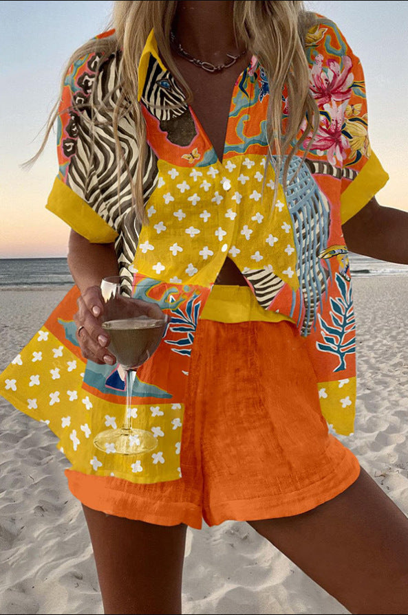 Norellia™ | Linen Set with Polkadot Print