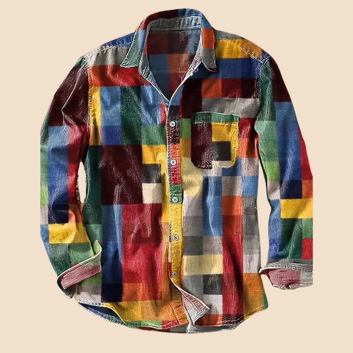 Eden| Vintage Skjorta i Regnbågsfärger