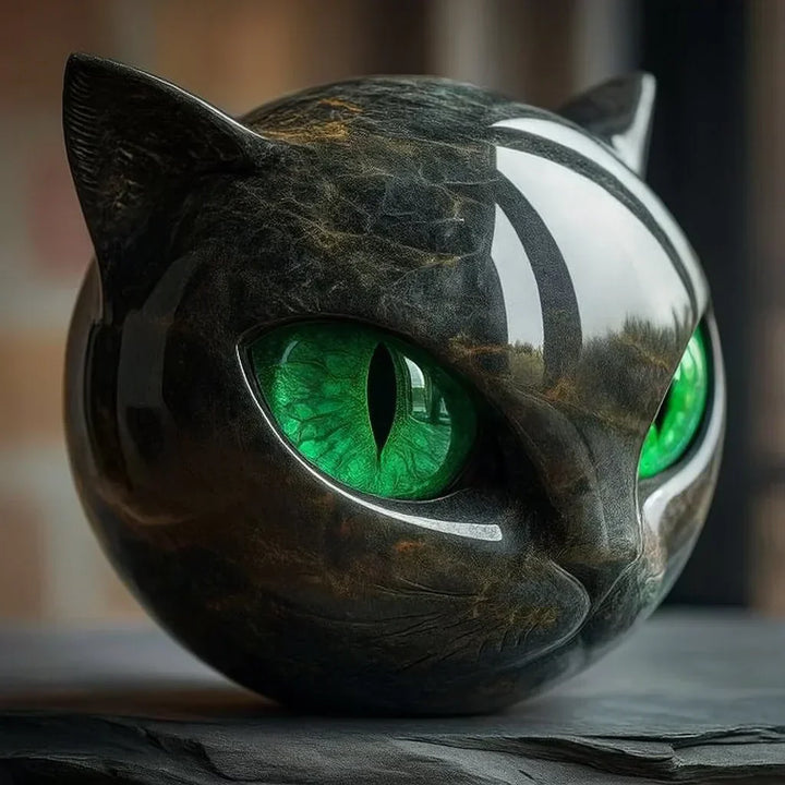 Noira | Mystisk Svart Kattskulptu