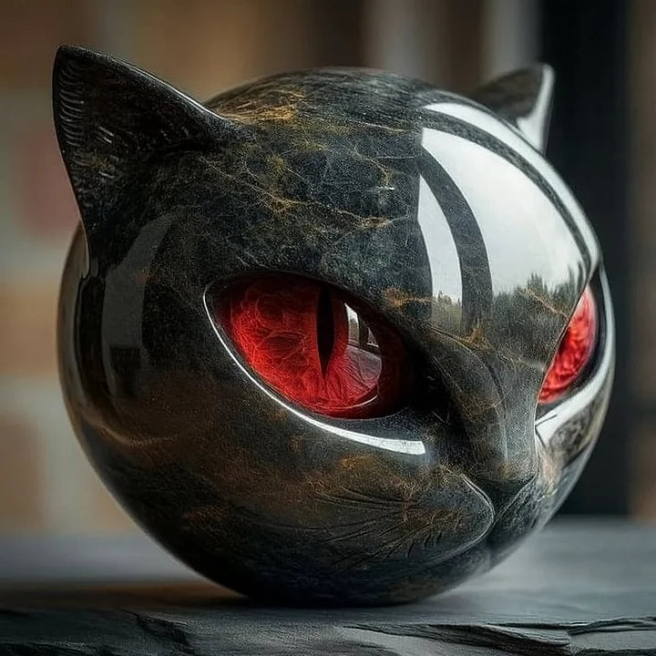 Noira | Mystisk Svart Kattskulptu