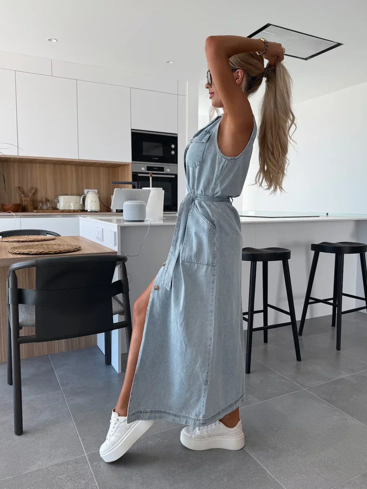 Lily | Maxiklänning i Denim