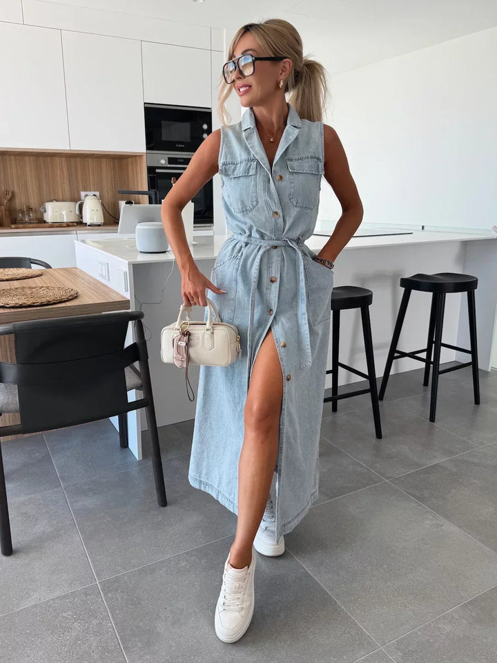 Lily | Maxiklänning i Denim