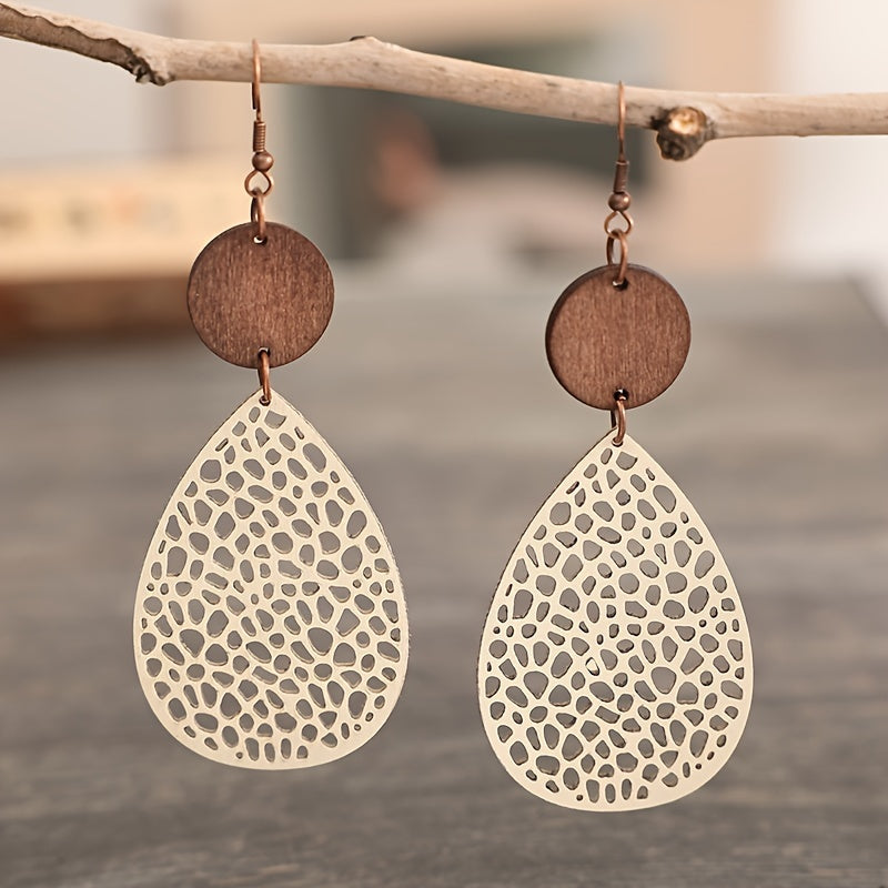 Boho örhängen i droppform – för vardag, fest & som gåva