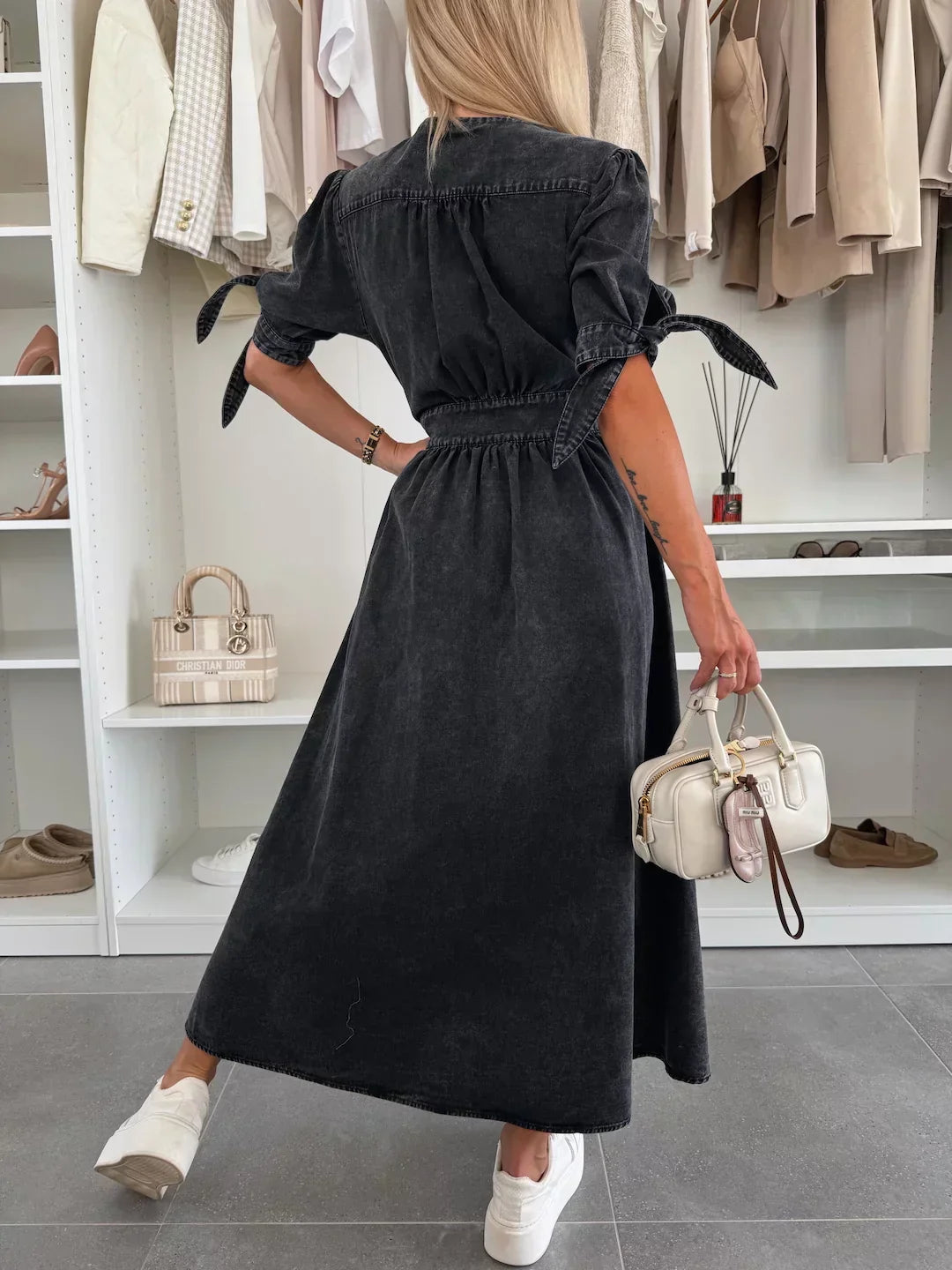 Ella™  | Radiant denim dress