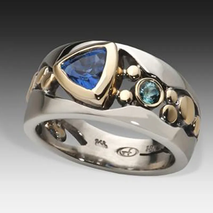 Blå Vintage-Ring