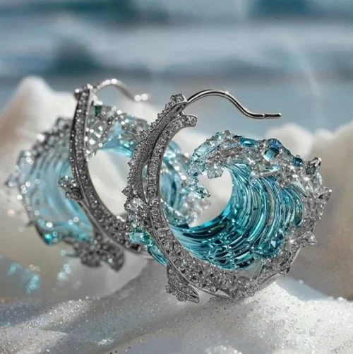 Örhängen ”Oceanens löfte”