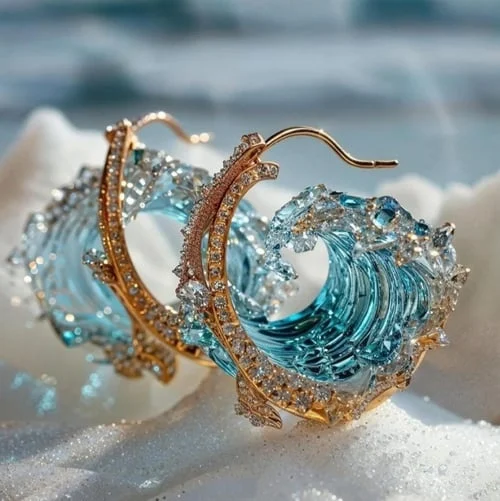 Örhängen ”Oceanens löfte”