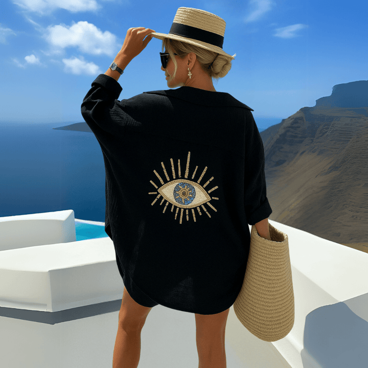 Ibiza-stil avslappnad blus