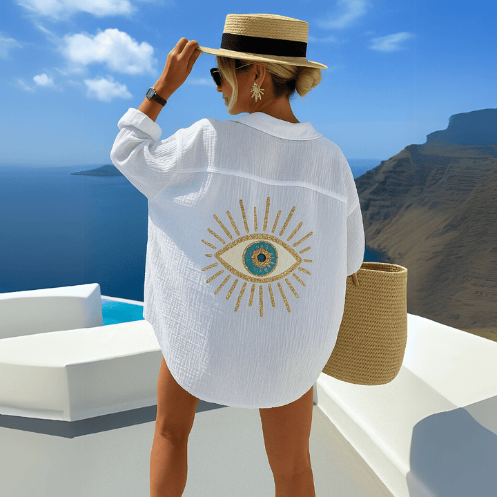 Ibiza-stil avslappnad blus