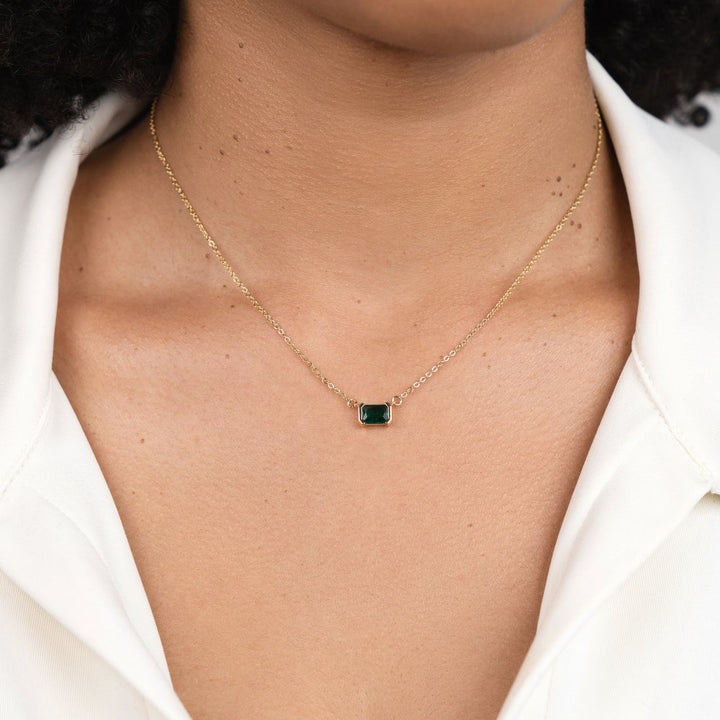 Moni Grön Smaragd Halsband