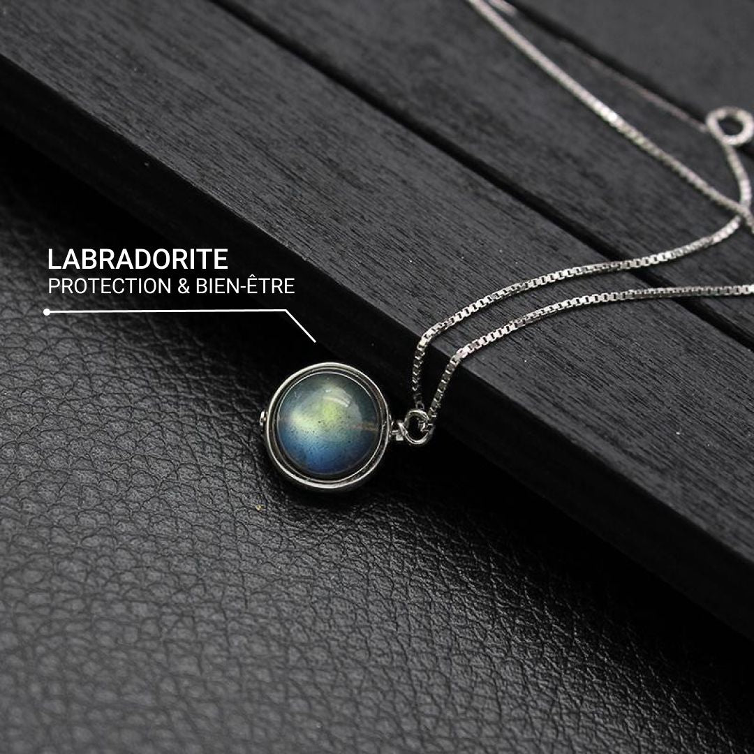 Halsband "Fin Pärla" i Labradorit