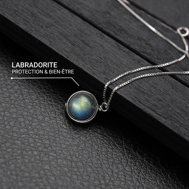 Halsband "Fin Pärla" i Labradorit